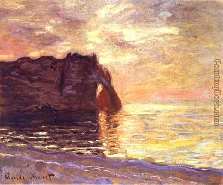 Etretat The End of the Day painting - Claude Monet Etretat The End of the Day art painting